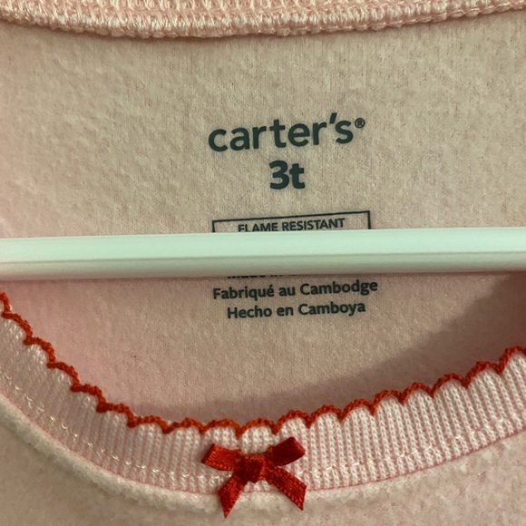 🛒Markdown Cater’s 3T Pink Snowman Sweatshirt Flame Resist Christmas Winter Girl - Picture 3 of 8